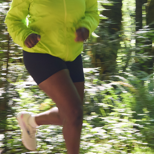 a runner experiencing the energy of WYLD Kiwi Gummies
