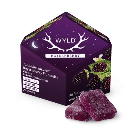 a box of WYLD Boysenberry Gummies