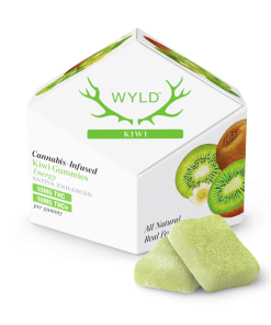 a pack of WYLD Kiwi Gummies on a white background