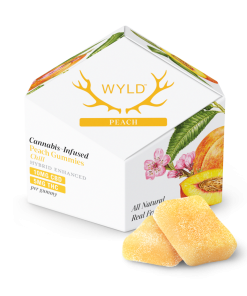 a box of WYLD Peach Gummies