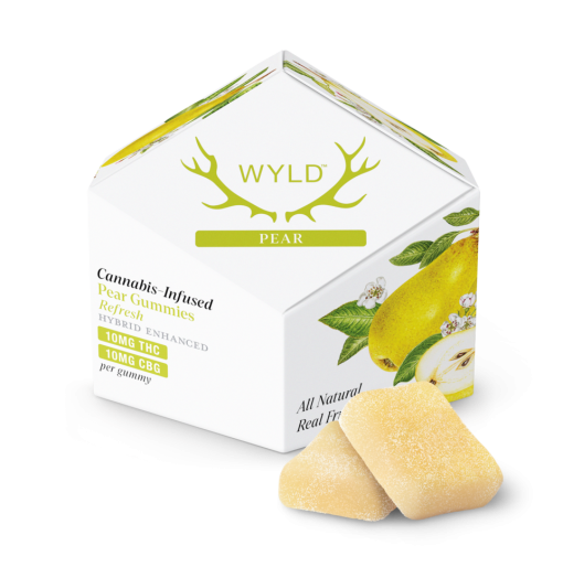 a box of WYLD Pear Gummies