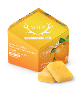 a box of WYLD Sour Tangerine Gummies