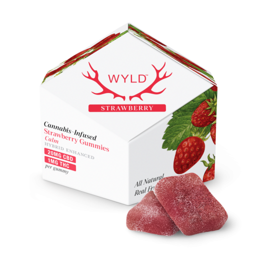a box of WYLD Strawberry Gummies