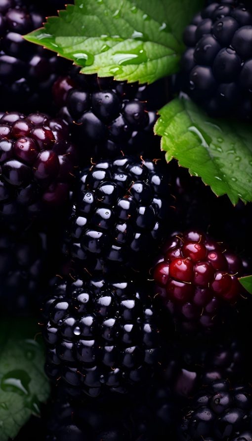 fresh marionberry fruits used to produce WYLD Marionberry Gummies