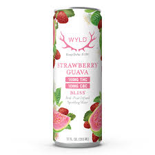 a can of Strawberry Guava THC:CBC Sparkling Water